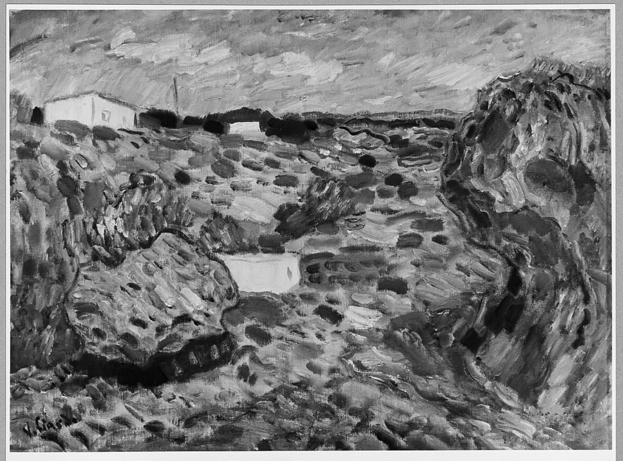 Luci estive, paesaggio estivo (dipinto) di Ciardo Vincenzo (sec. XX)