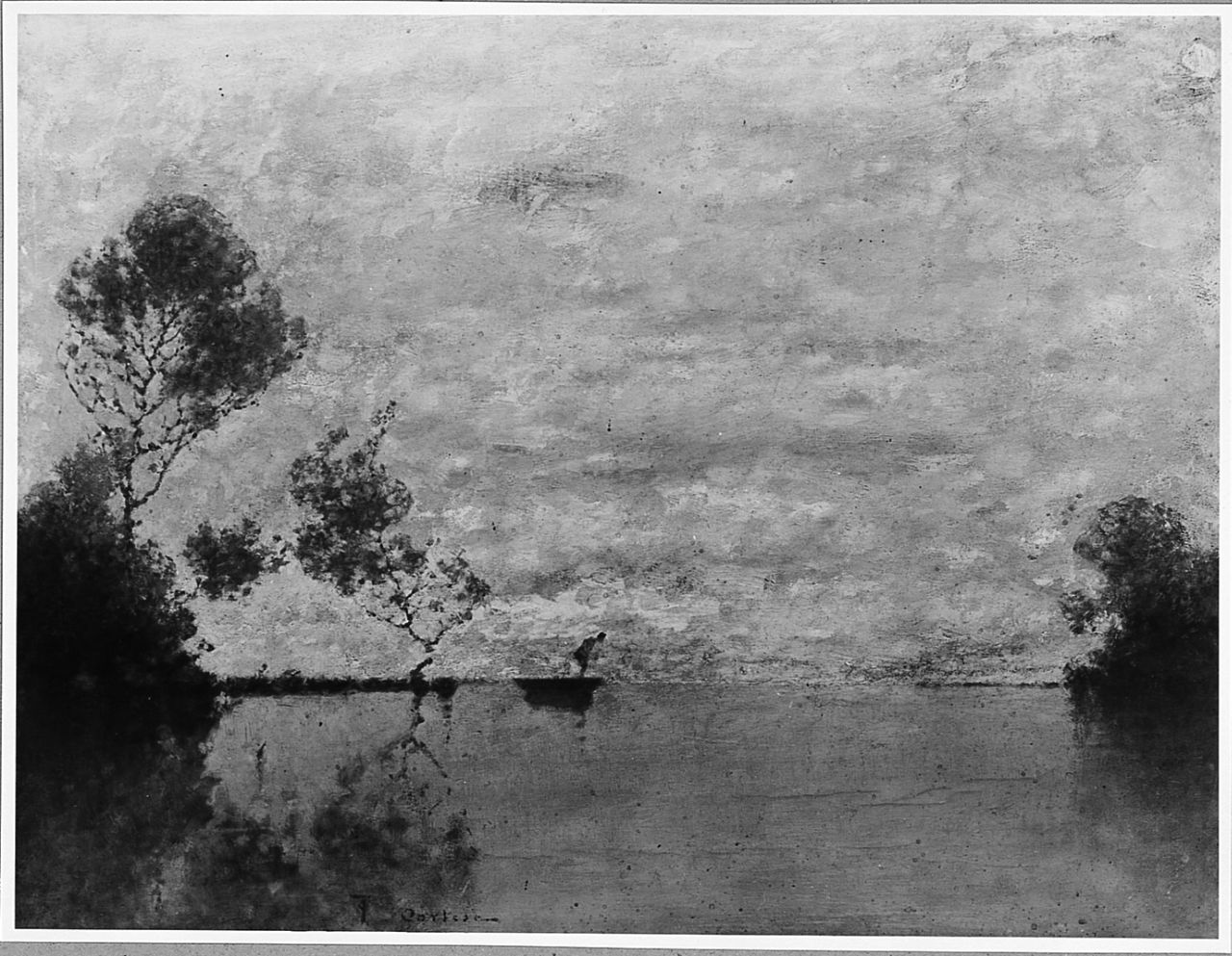 paesaggio lacustre (dipinto) di Cortese Federico (seconda metà sec. XIX)