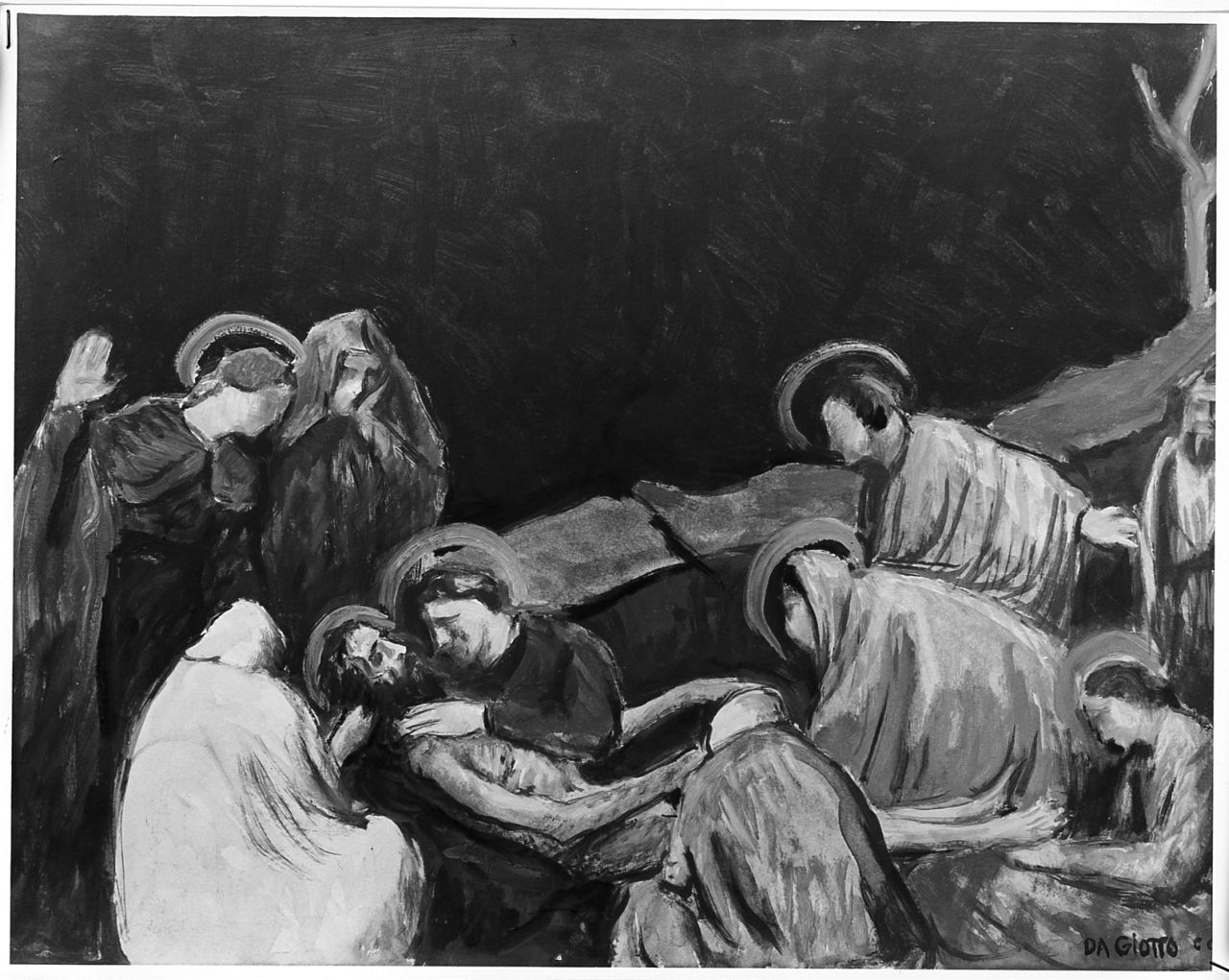 compianto sul Cristo morto (dipinto) di Costetti Giovanni (sec. XX)