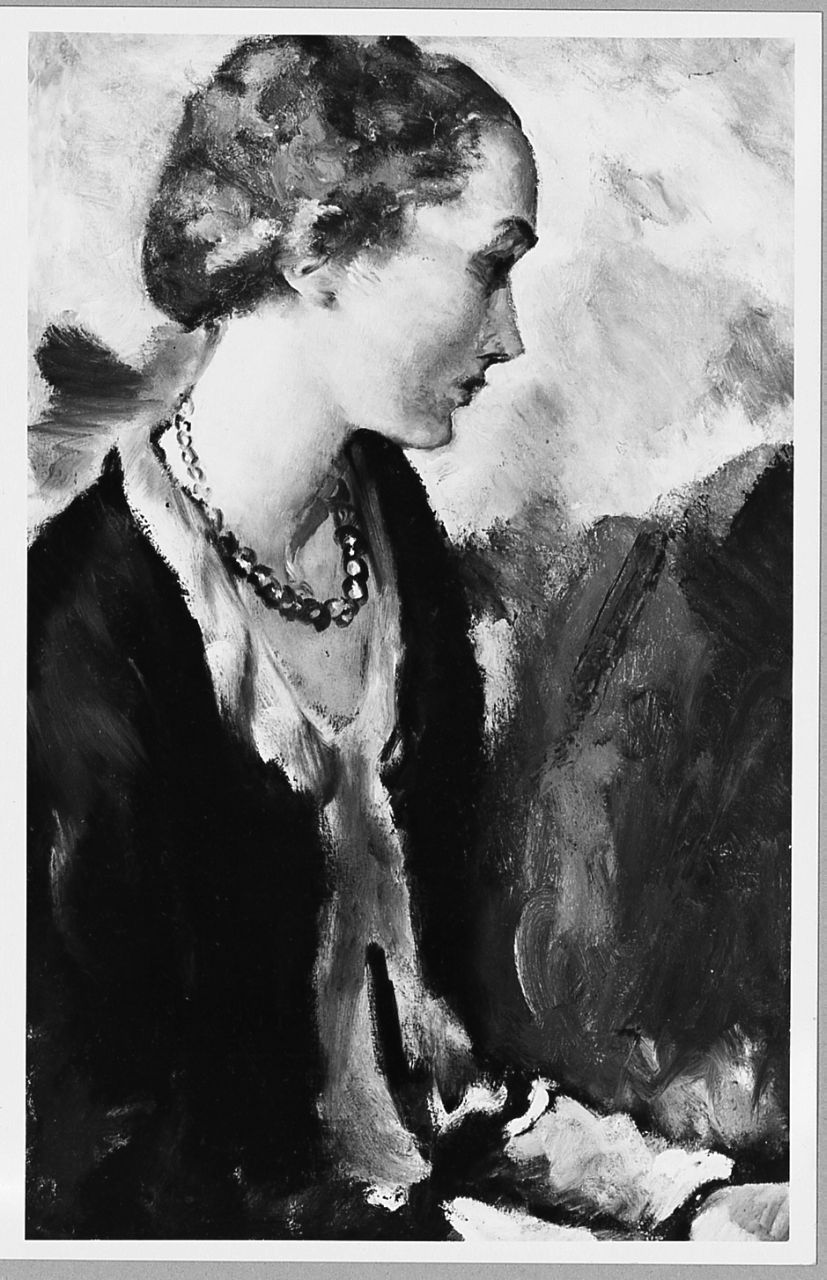 Ritratto di signora, ritratto di donna (dipinto) di Costetti Giovanni (prima metà sec. XX)