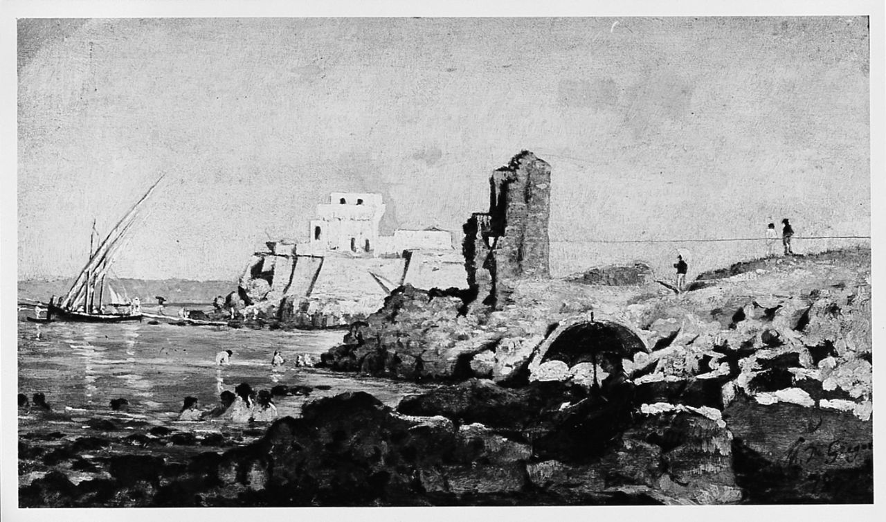 Marina, paesaggio marino (dipinto) di De Gregorio Marco (sec. XIX)