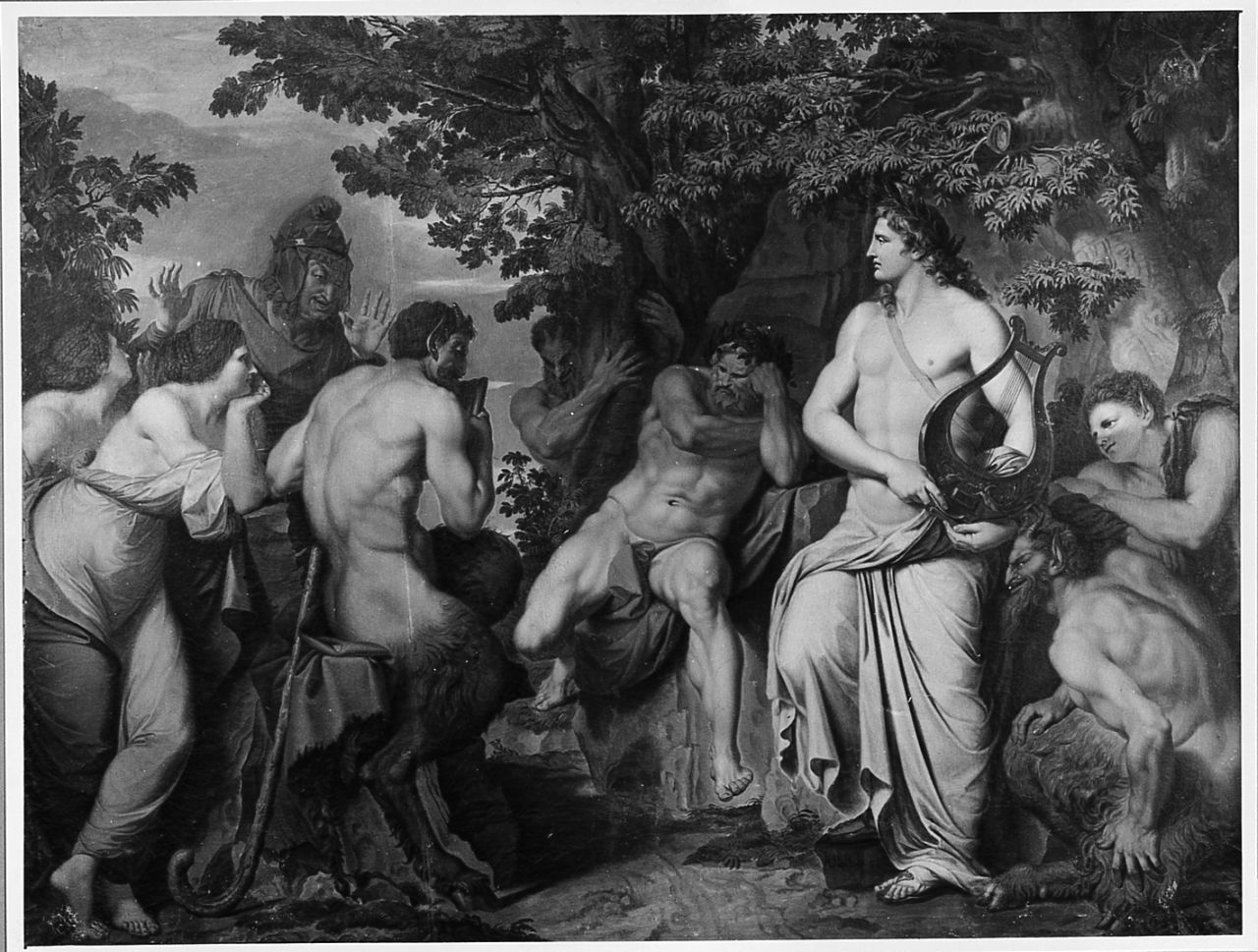 disputa tra Apollo e Pan (dipinto) di De Parme Julien (sec. XVIII)