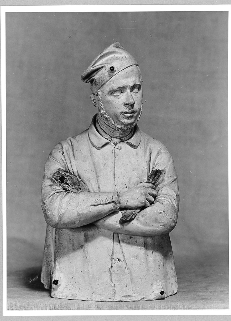 ritratto di Giovanni Signorini (statua) di Duprè Giovanni (sec. XIX)