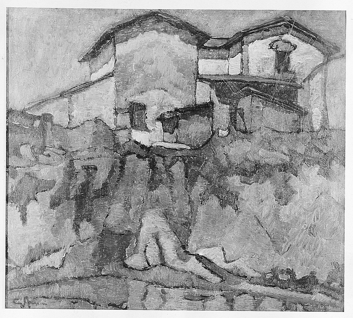 Sensazioni pittoriche, paesaggio (dipinto) di Ferroni Guido (sec. XX)