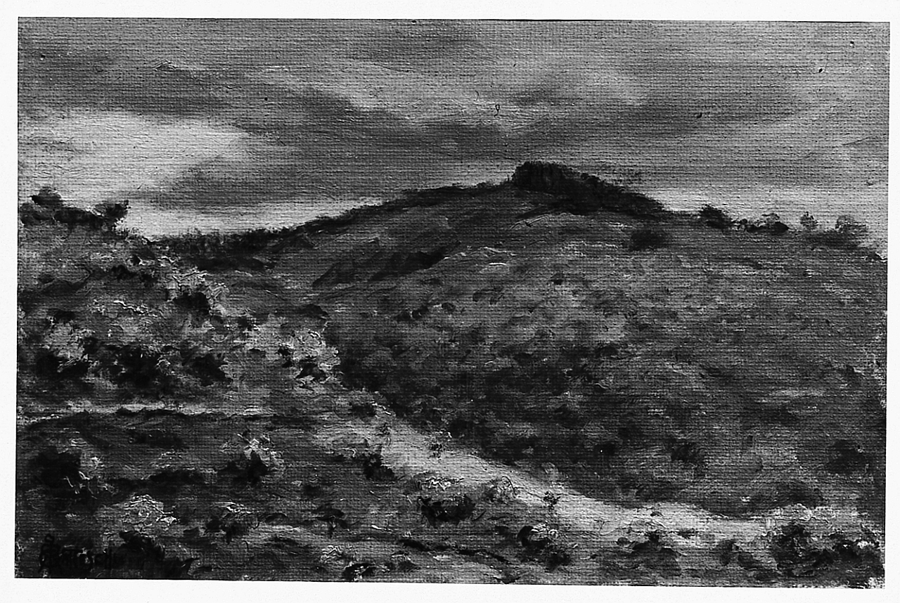 Balze chiantigiane, paesaggio (dipinto) di Gatteschi Roberto Pio (sec. XX)
