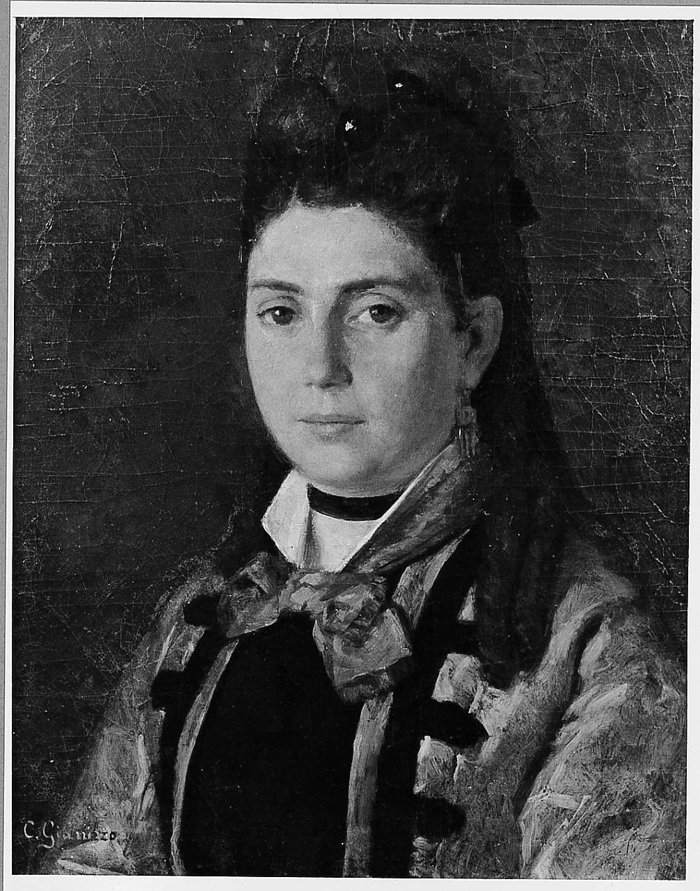 Ritratto della cognata, ritratto di donna (dipinto) di Giarrizzo Carmelo (sec. XIX)