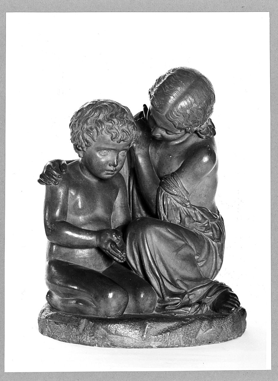 La prima preghiera, bambini (statuetta) di Sarrocchi Tito (sec. XIX)