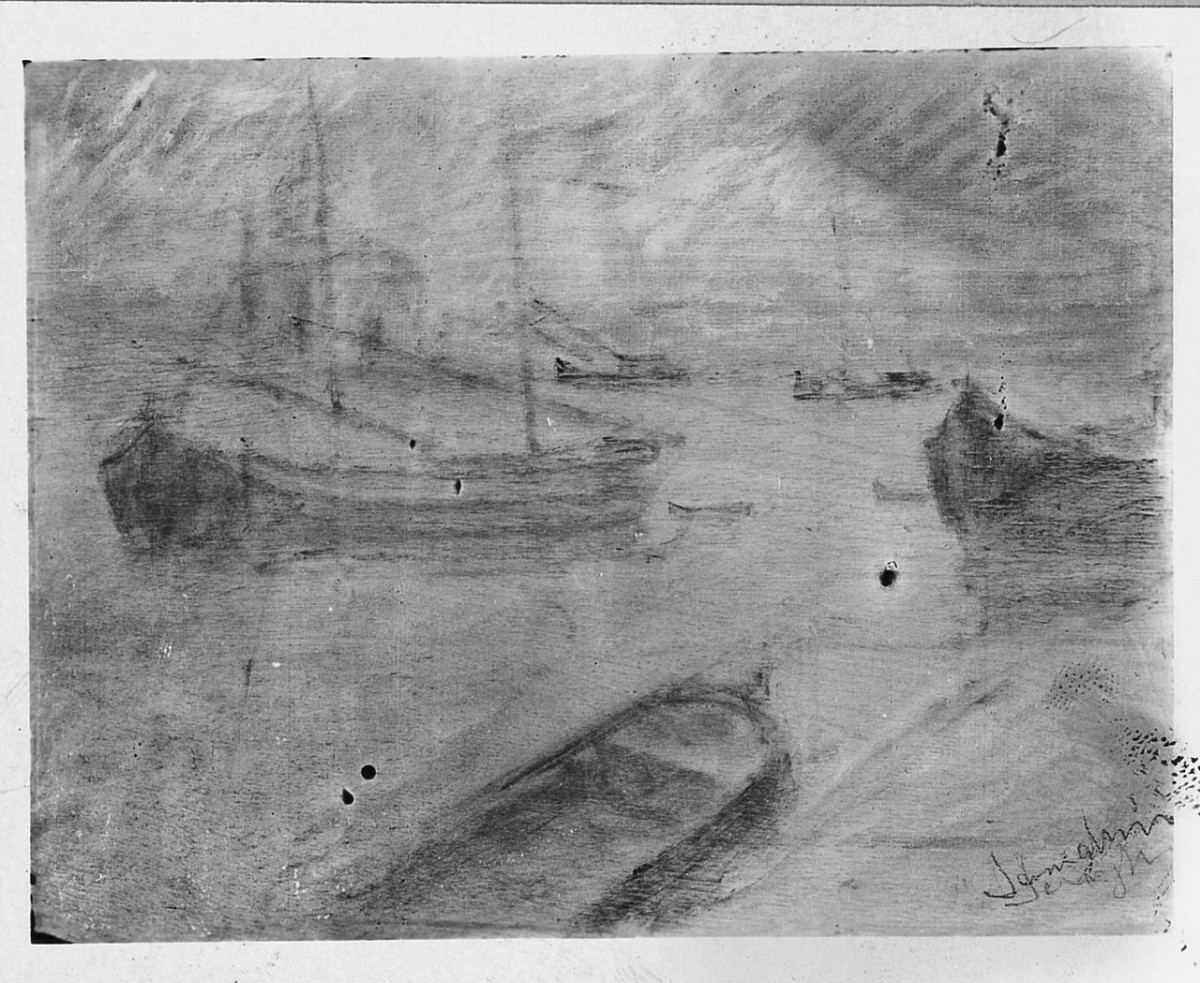 paesaggio lagunare (dipinto) di Semeghini Pio (sec. XX)