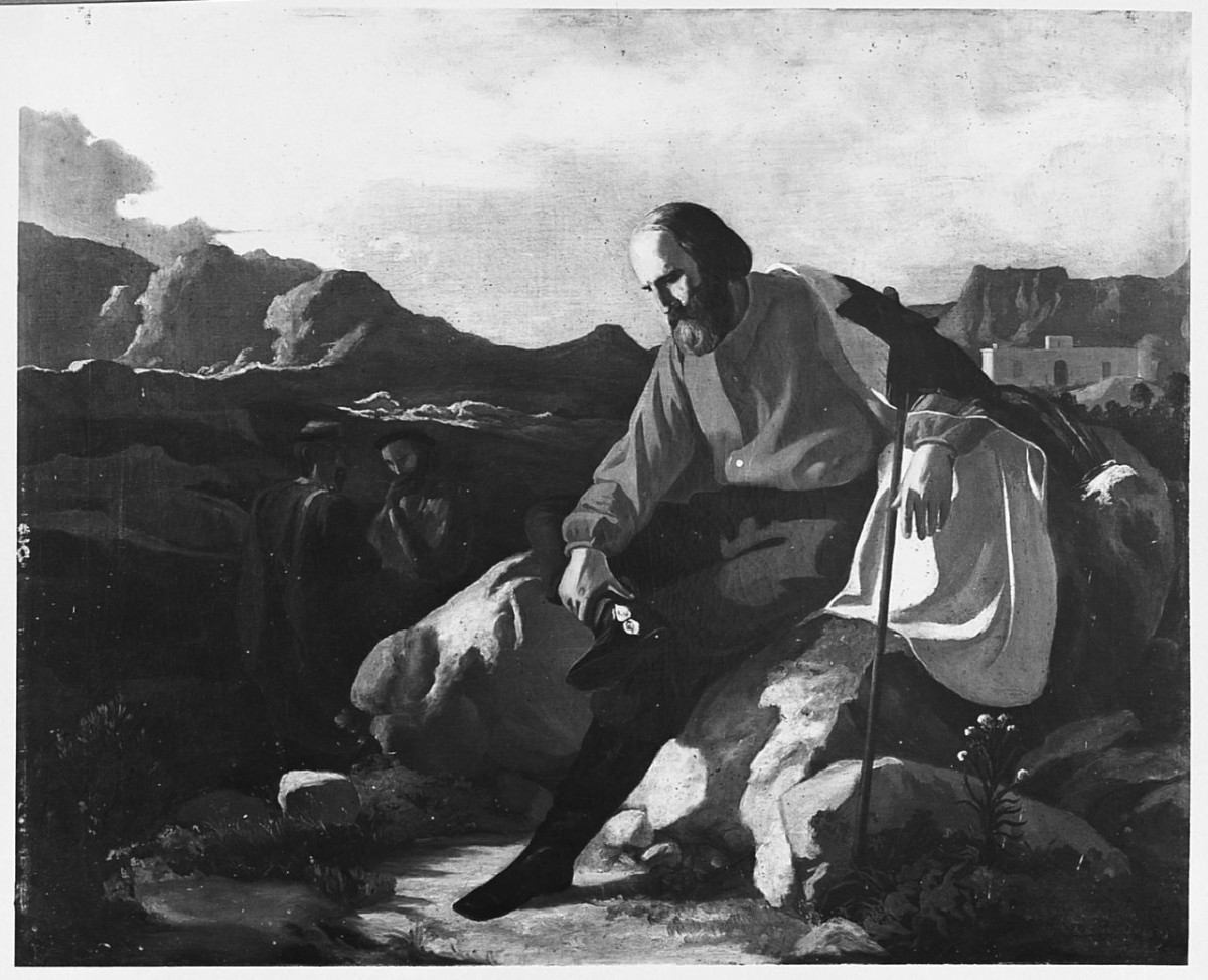 Giuseppe Garibaldi a Caprera (dipinto) di Senno Pietro (sec. XIX)
