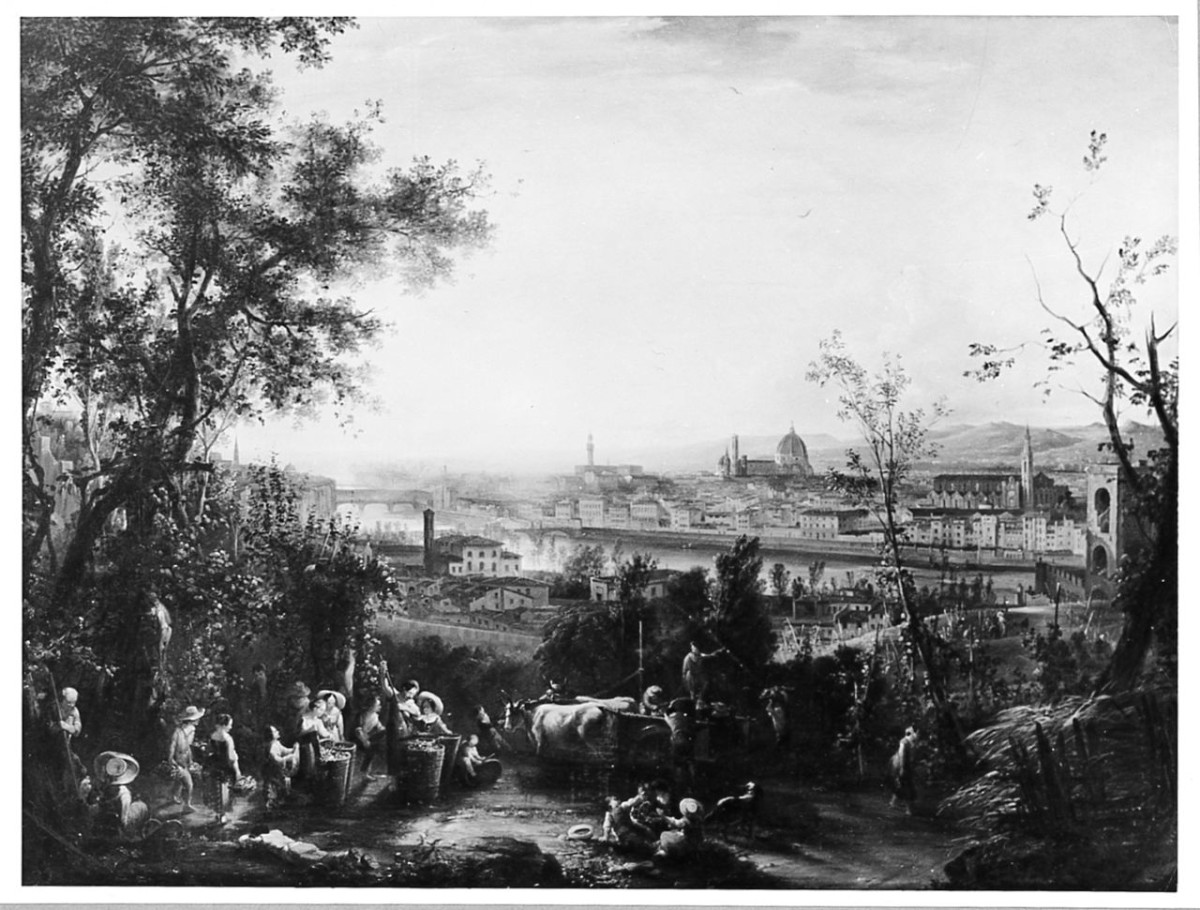 Veduta di Firenze (dipinto) di Signorini Giovanni (sec. XIX)