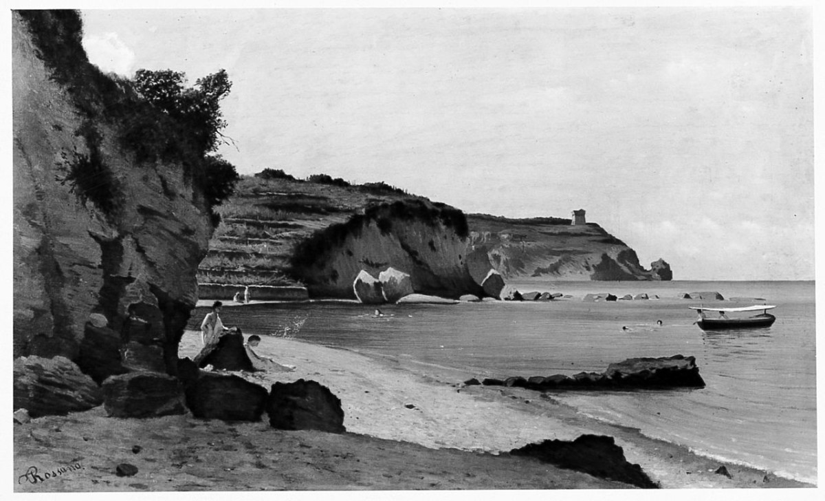 paesaggio marino (dipinto) di Rossano Federico (sec. XIX)