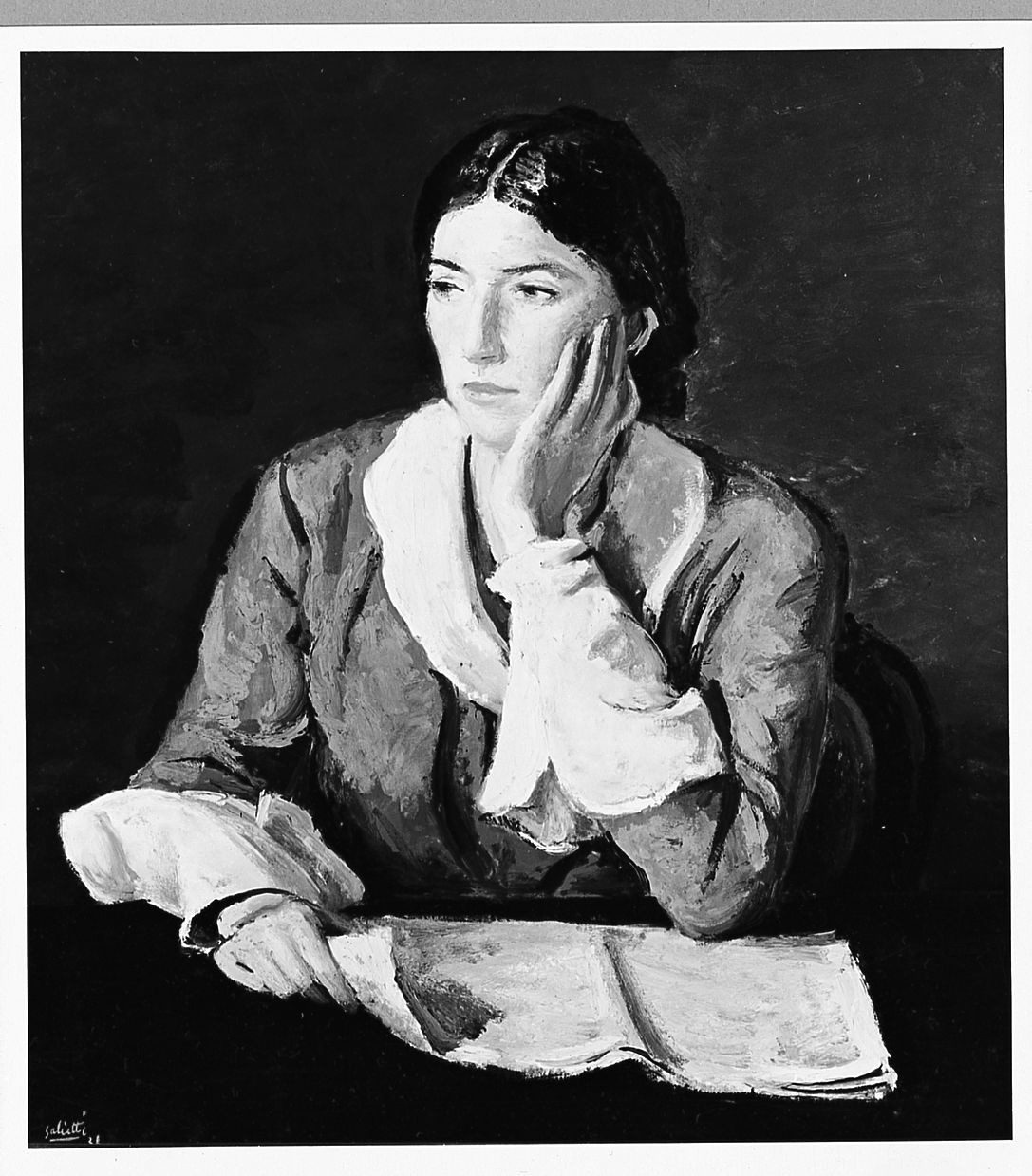 ritratto di donna (dipinto) di Salietti Alberto (sec. XX)