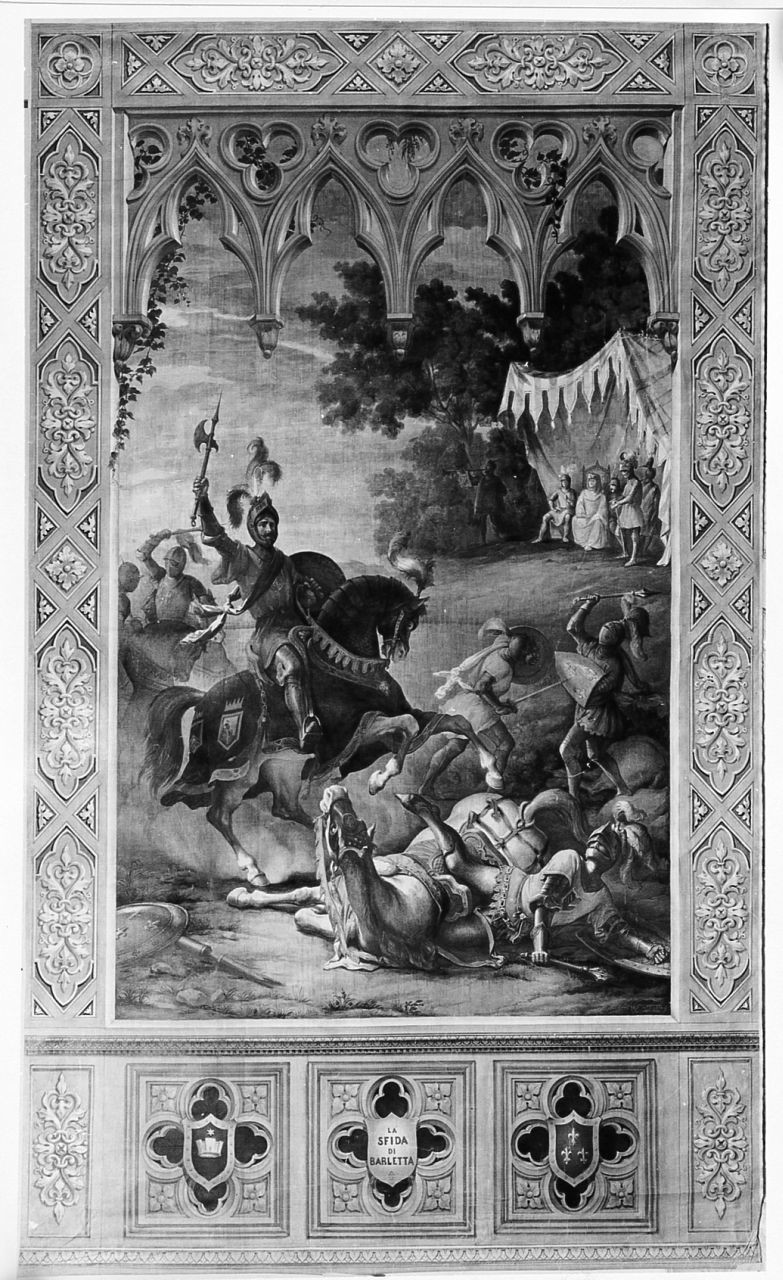 la disfida di Barletta (dipinto) di Sanesi Nicola (sec. XIX)