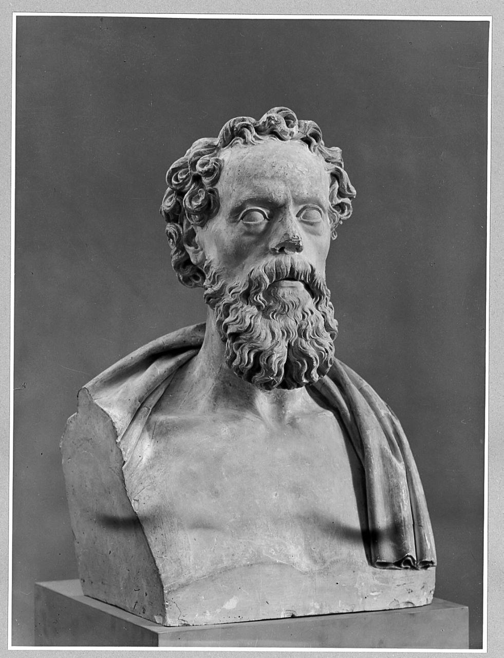 ritratto di Giuseppe Bezzuoli (calco di scultura) di Santarelli Emilio (sec. XIX)