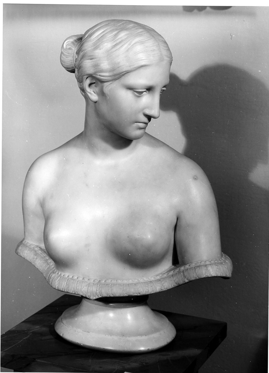 Busto della schiava greca, busto ritratto di donna (scultura) di Powers Hiram (sec. XIX)