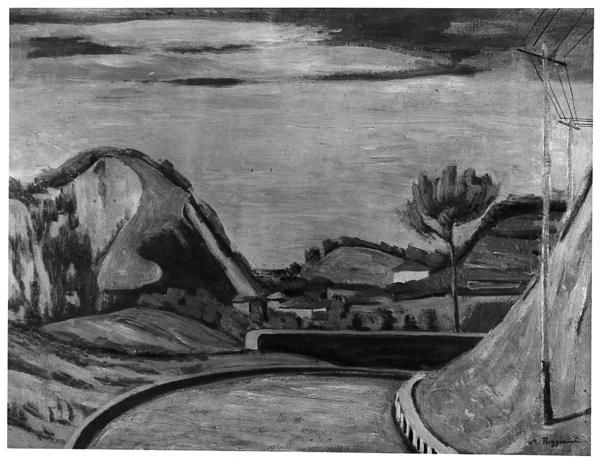 paesaggio (dipinto) di Reggiani Mauro (sec. XX)