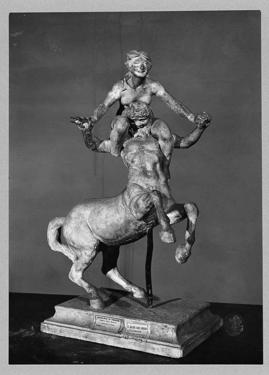ninfa e centauro (calco di scultura) di Rivalta Augusto (secc. XIX/ XX)