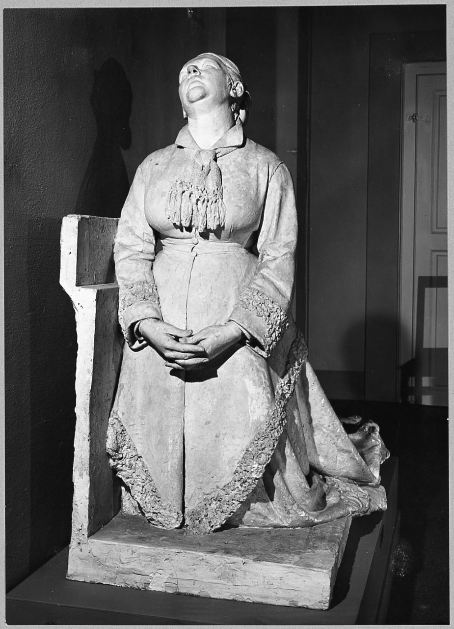 Orante, donna che prega (calco di scultura) di Rivalta Augusto (seconda metà sec. XIX)