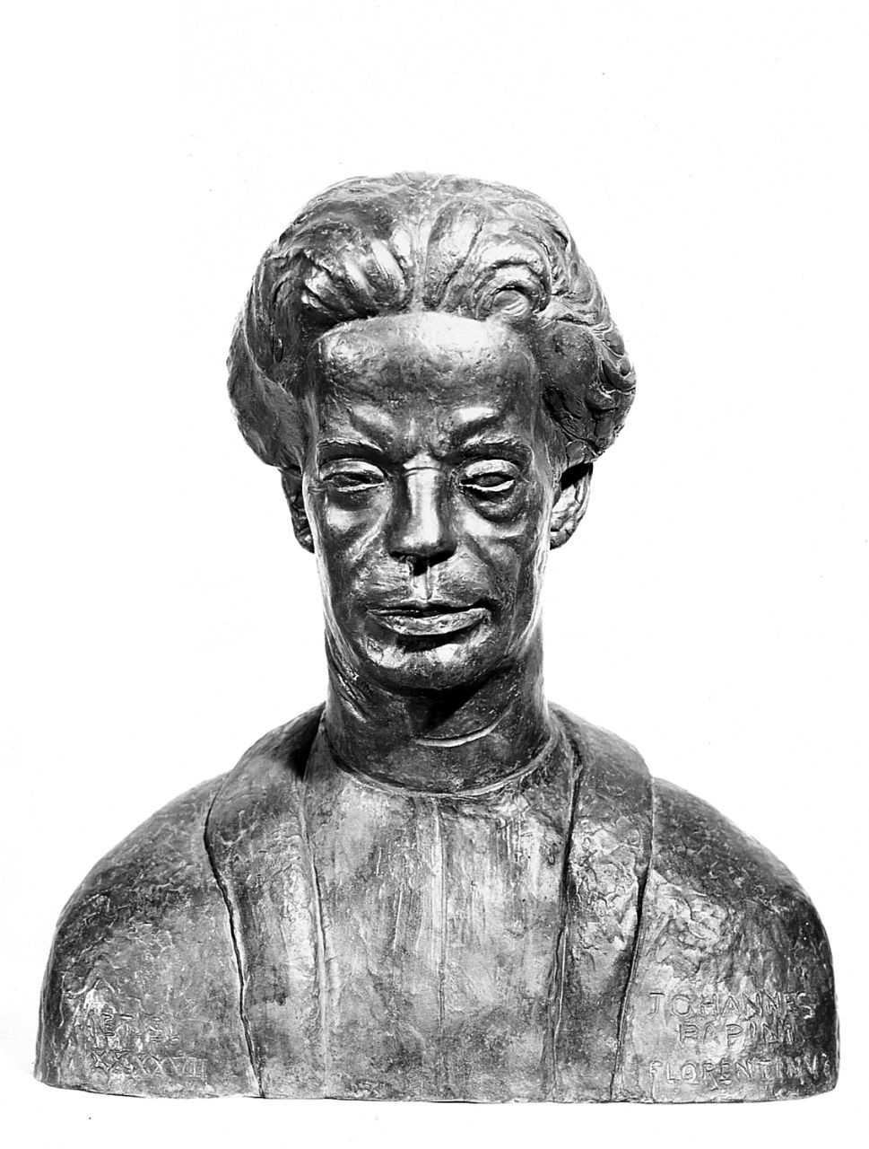 busto ritratto di Giovanni Papini (scultura) di Romanelli Romano (sec. XX)