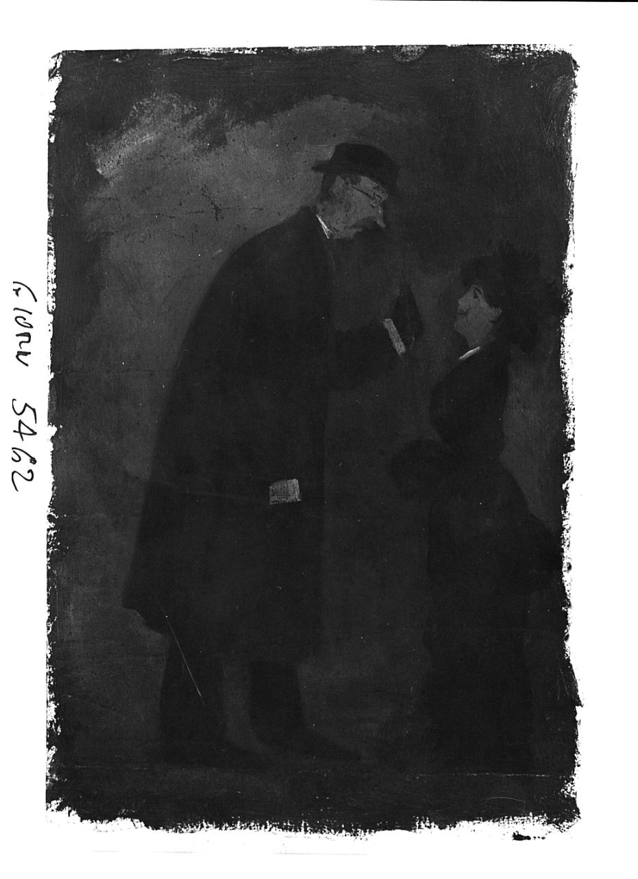 Caricatura, figure maschili (dipinto) di Saltini Pietro (seconda metà sec. XIX)