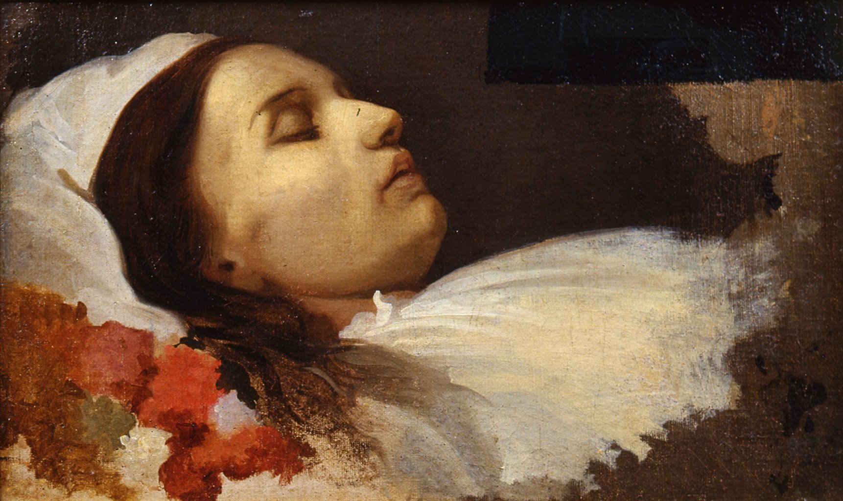 Studio di testa di donna morta, studio per Pia dei Tolomei, ritratto di donna (dipinto) di Pollastrini Enrico (sec. XIX)