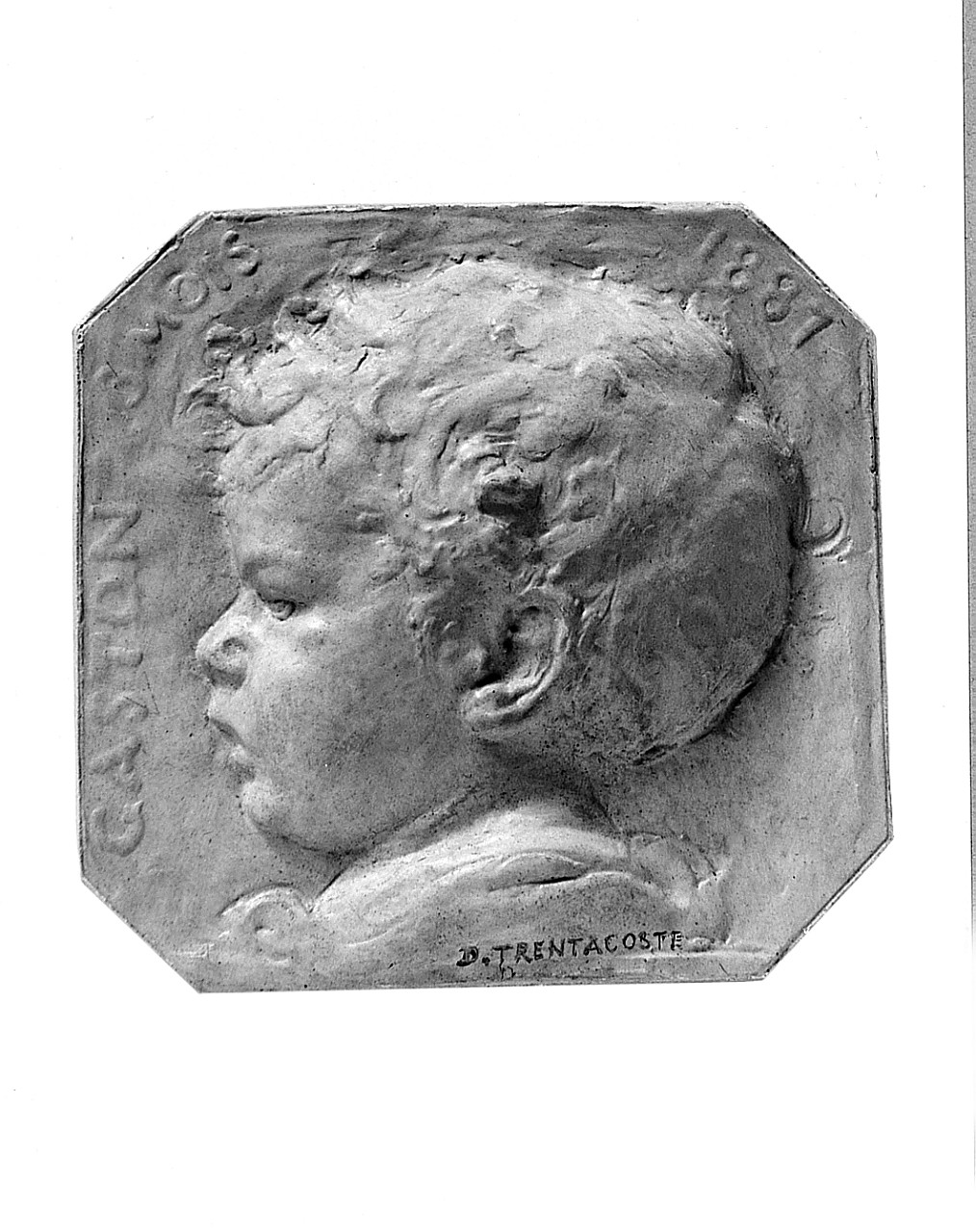 ritratto di Gaston (rilievo) di Trentacoste Domenico (sec. XIX)