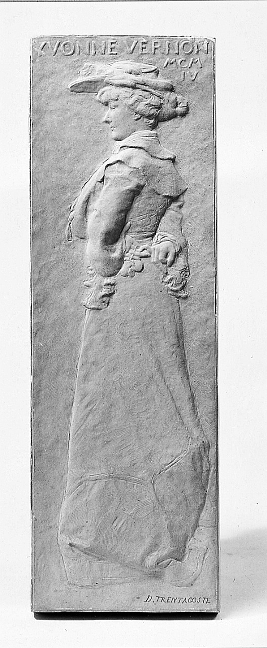 ritratto di Yvonne Vernon (rilievo) di Trentacoste Domenico (sec. XX)