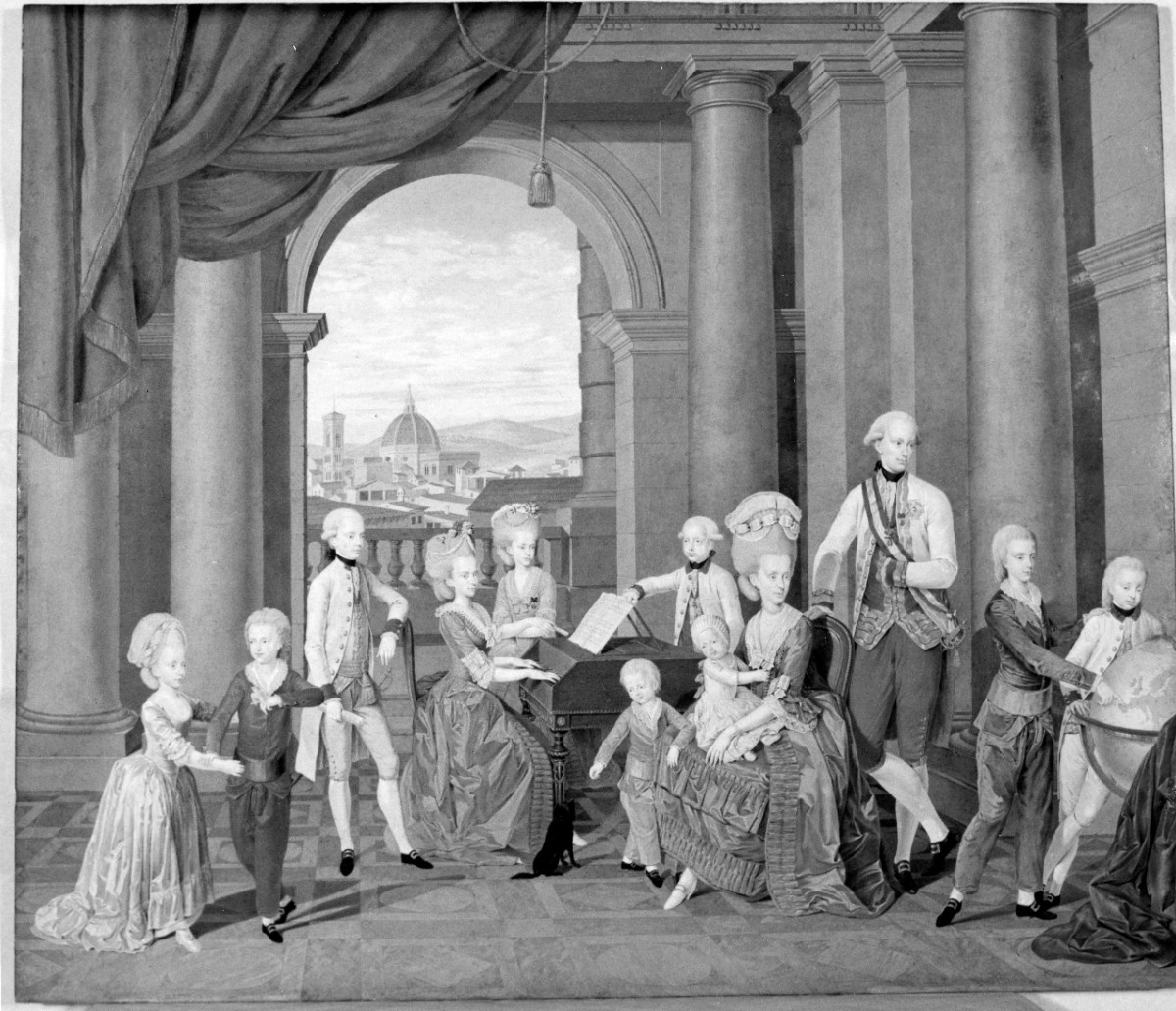 ritratto della famiglia granducale (dipinto) di Berczy Wilhelm (sec. XVIII)