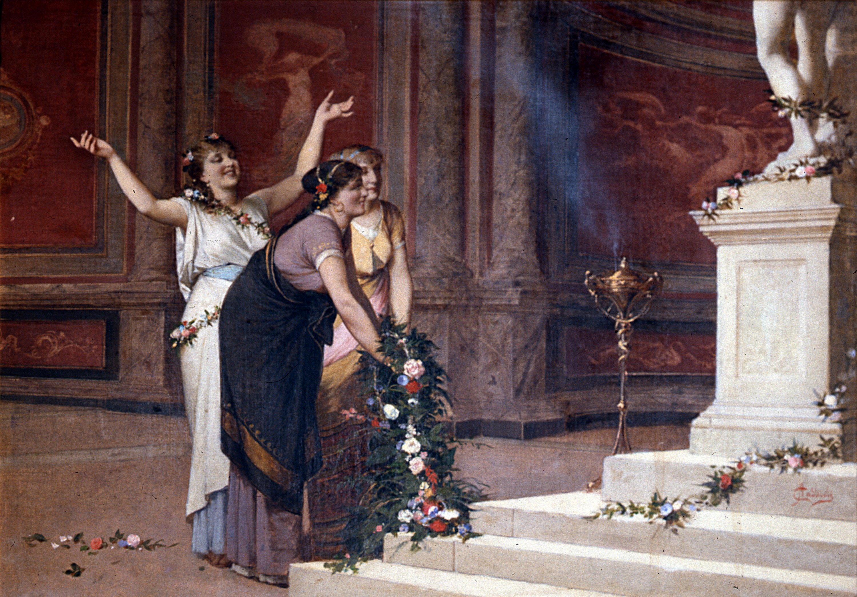 offerta a Venere (dipinto) di Cassioli Amos (seconda metà sec. XIX)