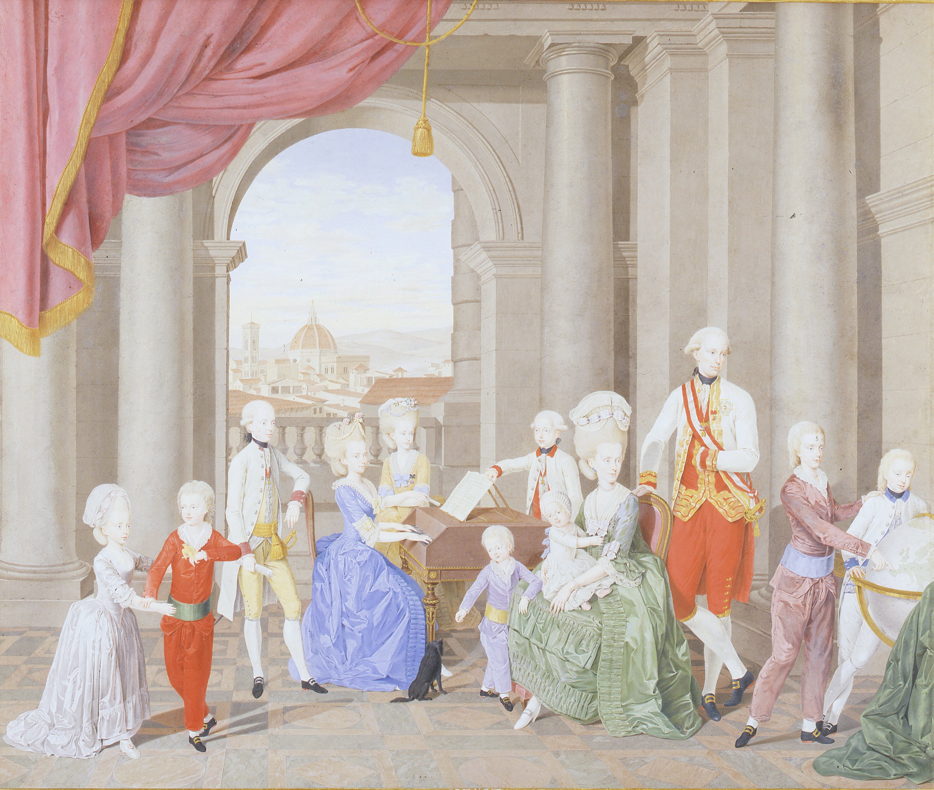 ritratto della famiglia granducale (dipinto) di Berczy Wilhelm (sec. XVIII)