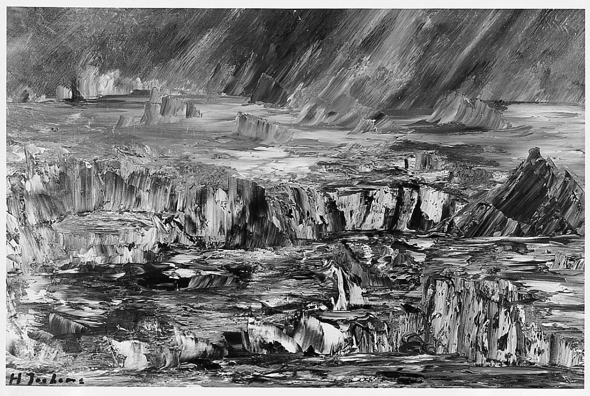 Paesaggio glaciale, paesaggio (dipinto) di Jochems Herbert (sec. XX)