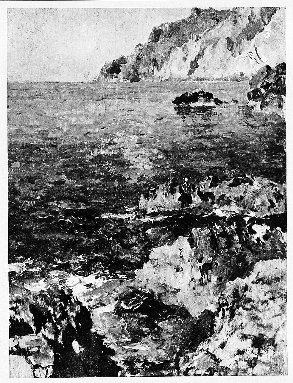 Marina, paesaggio marino (dipinto) di Leto Antonino (sec. XX)