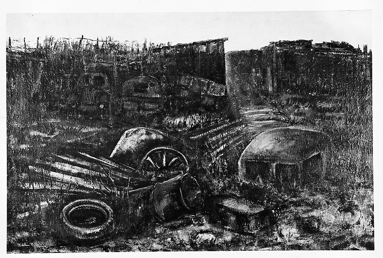 Rottami, rottami (dipinto) di Midollini Sirio (sec. XX)