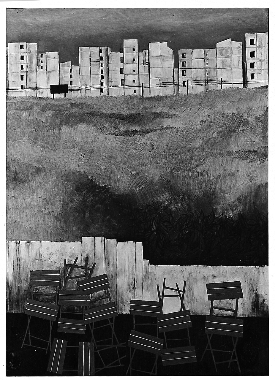 Lultimo verde, paesaggio (dipinto) di Midollini Sirio (sec. XX)