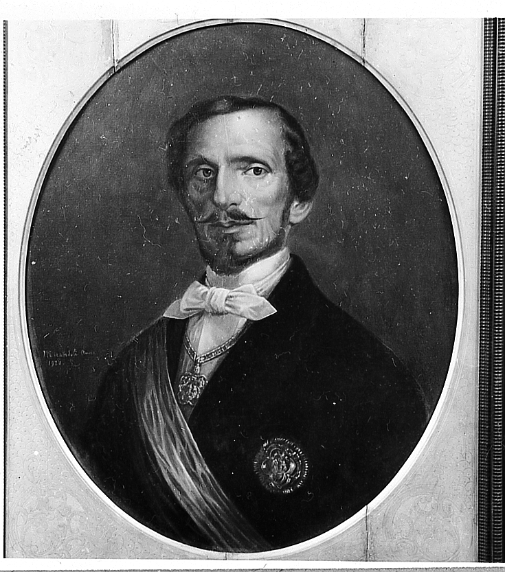 Ritratto virile, figura maschile (dipinto) di Mirandoli Remo (sec. XX)