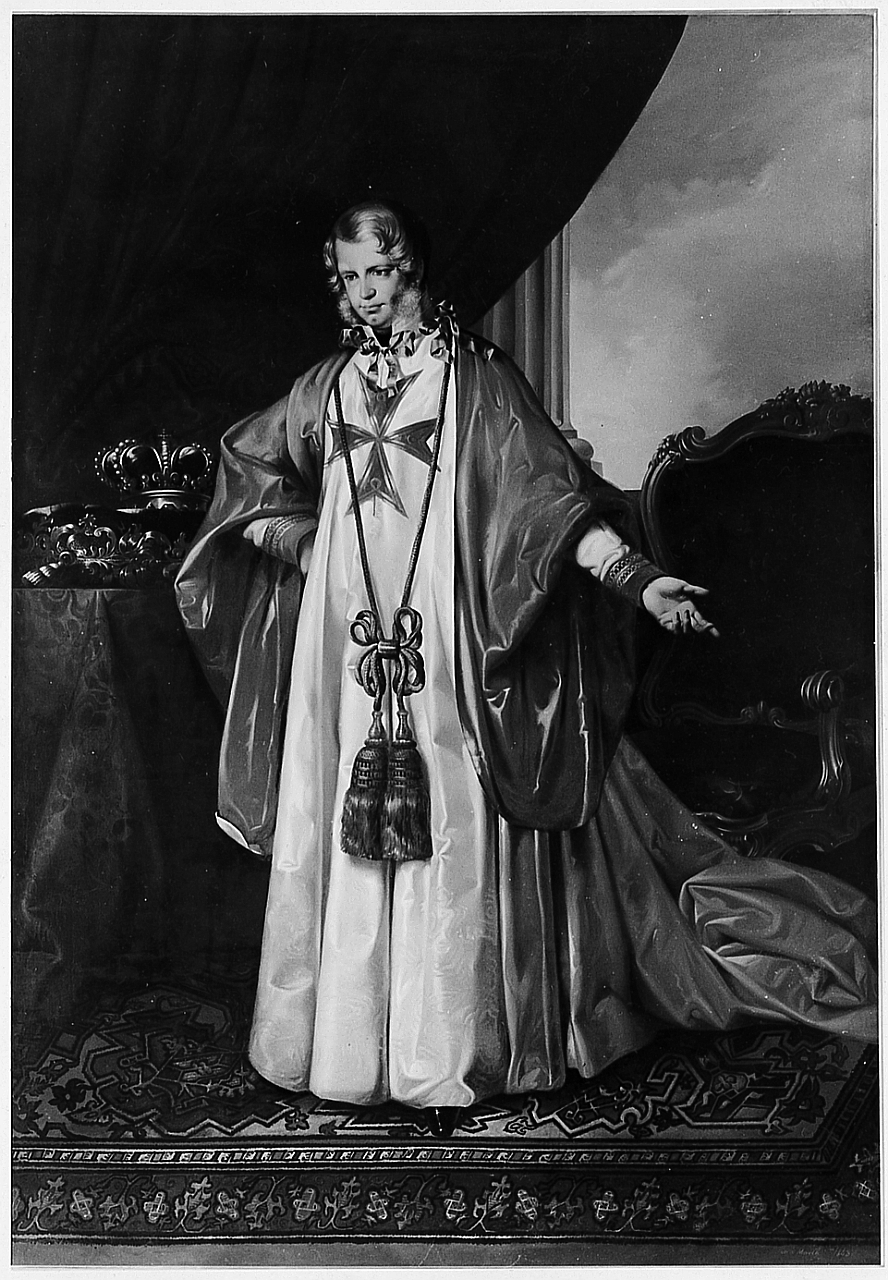 Ritratto del Granduca Leopoldo II di Lorena in abito di Cavaliere di Santo Stefano, Leopoldo II di Lorena (dipinto) di Morelli Carlo (sec. XIX)