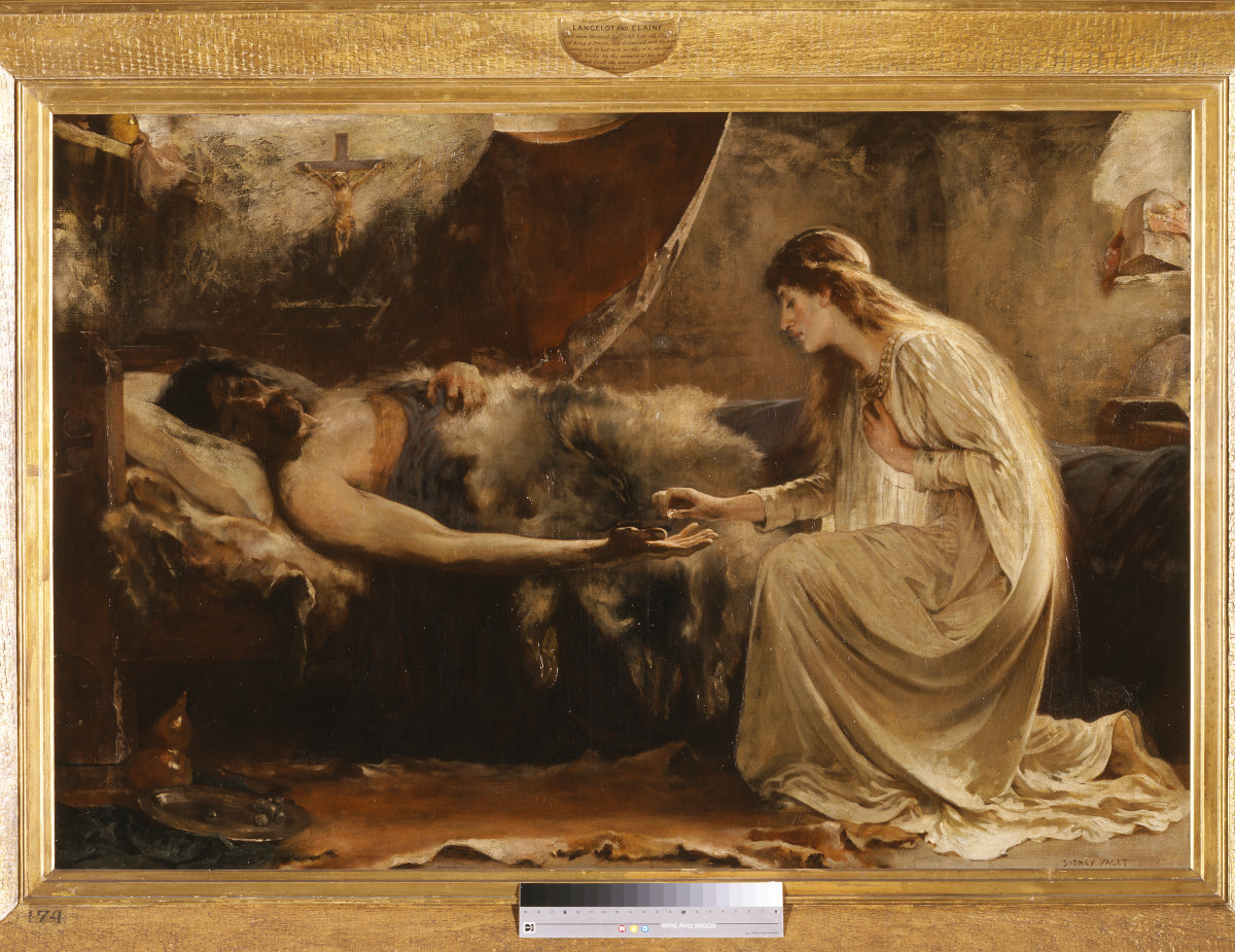 Lancelot e Elaine, Lancelot e Elaine (dipinto) di Paget Sidney (fine sec. XIX)