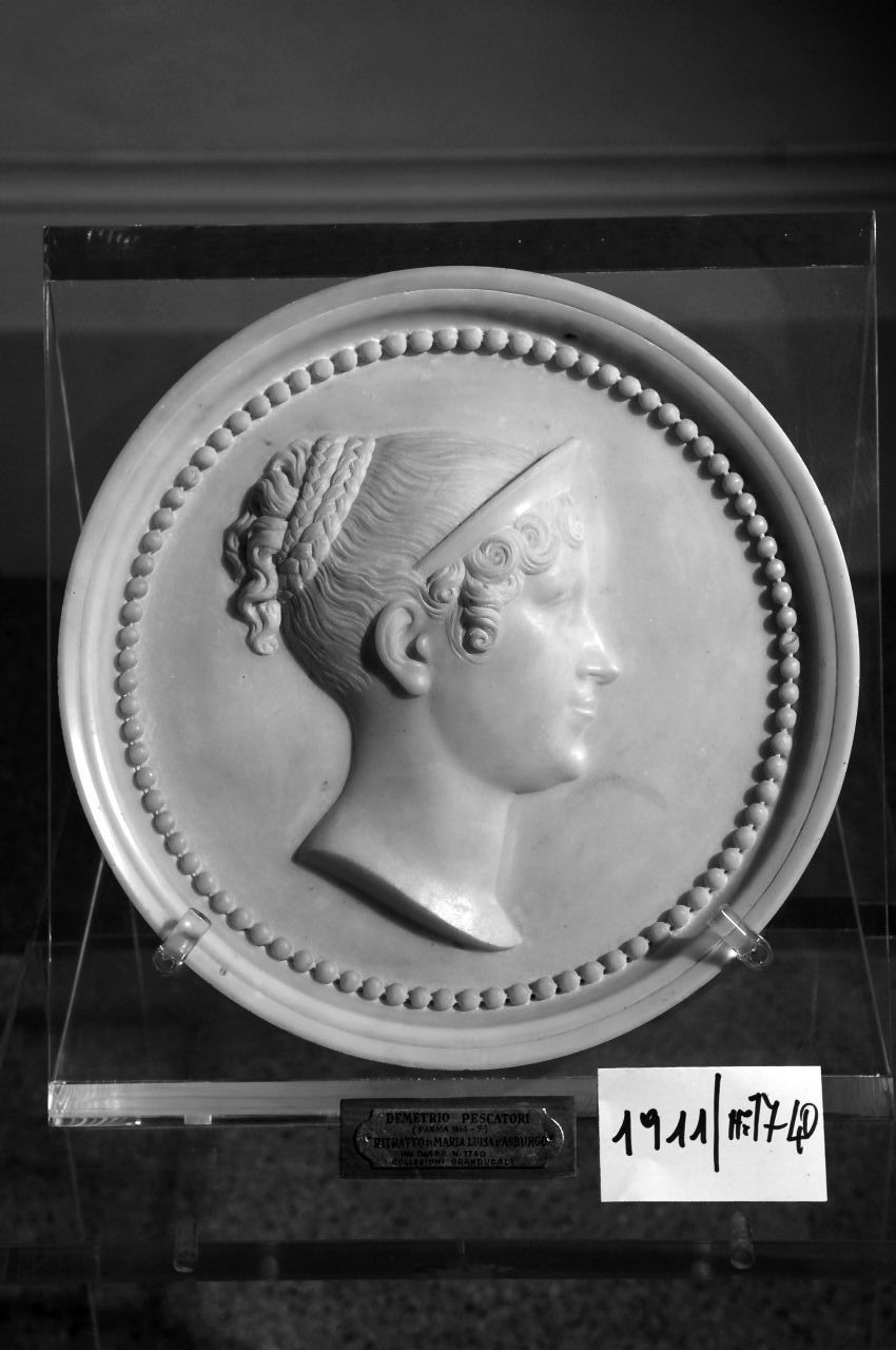 ritratto di Maria Luisa d'Asburgo (medaglione) di Pescatori Demetrio (sec. XIX)