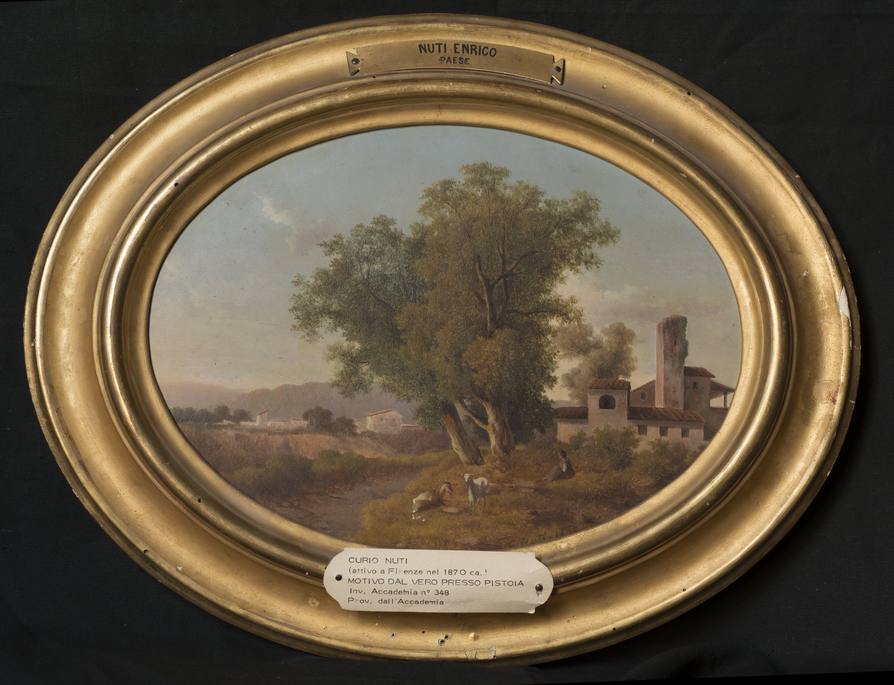 paesaggio rurale (dipinto) di Nuti Curio (sec. XIX)
