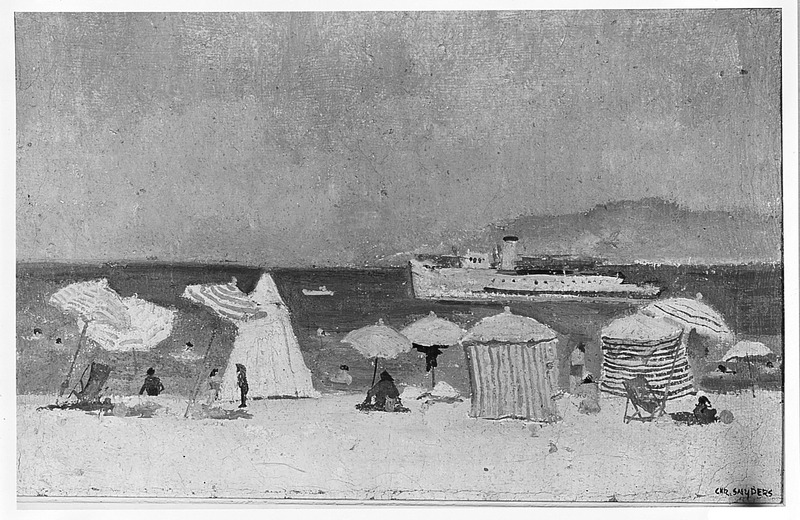 Spiaggia: Forio d'Ischia (dipinto) di Snyders Christian (sec. XX)
