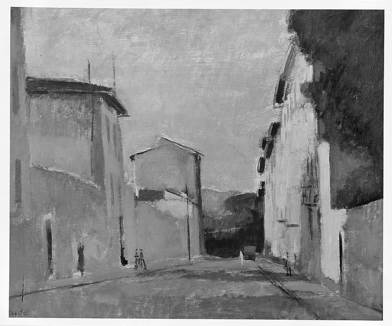 Via Cantagalli a Firenze (dipinto) di Staude Hans Joachim (sec. XX)