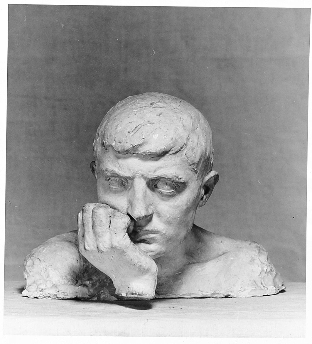 busto ritratto d'uomo (calco di scultura) di Trentacoste Domenico (inizio sec. XX)