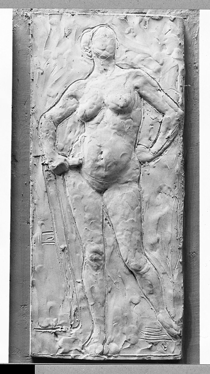 Allegoria per il Parlamento, figura femminile nuda (calco di rilievo) di Trentacoste Domenico (sec. XX)