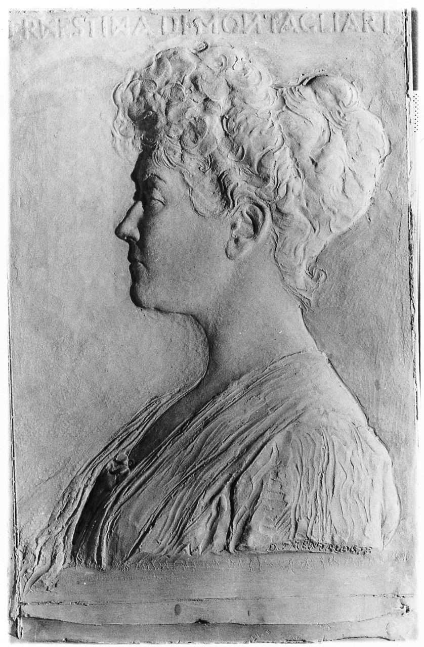 ritratto di Ernestina di Montagliari (calco di rilievo) di Trentacoste Domenico (sec. XX)