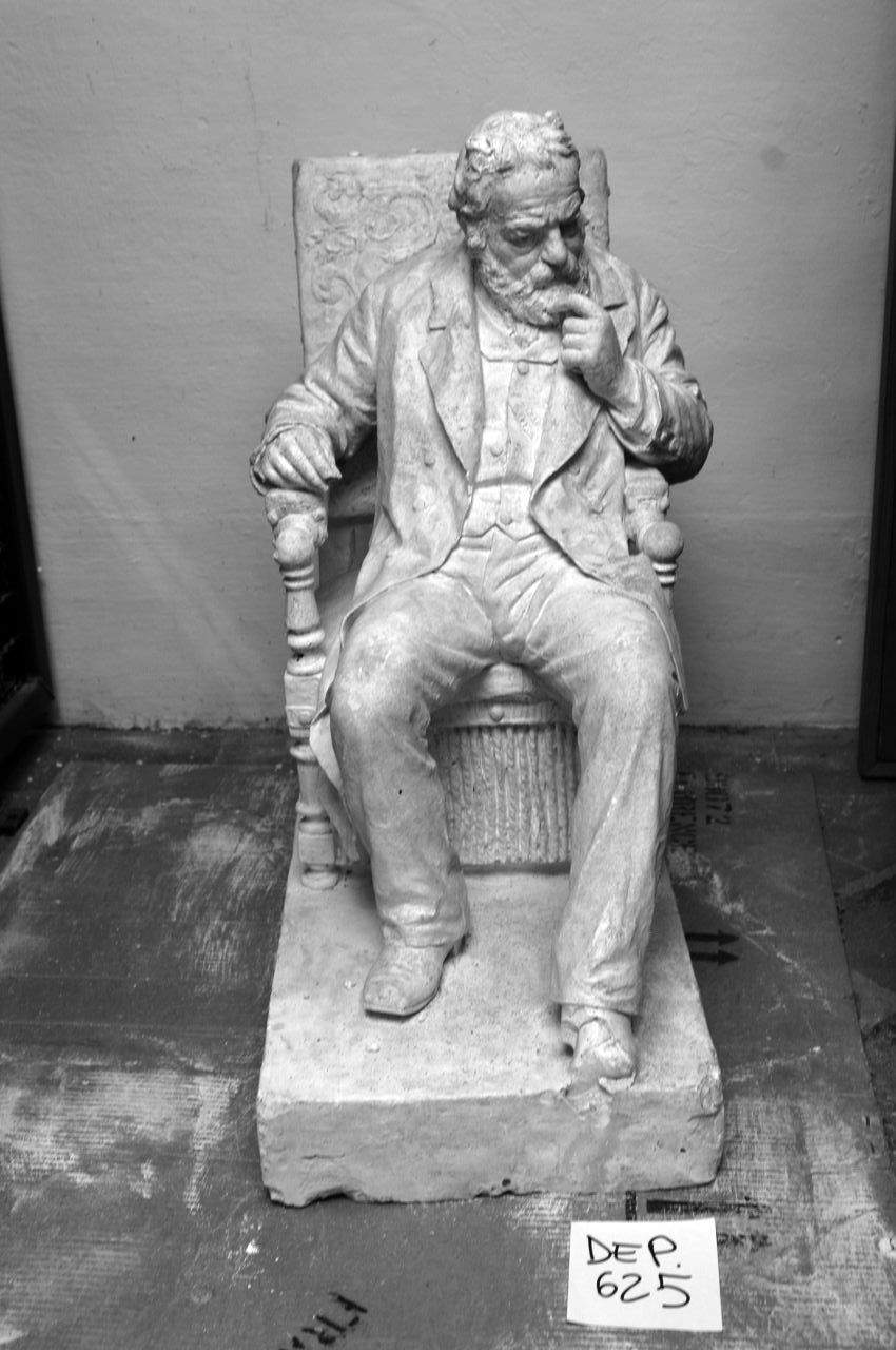 Victor Hugo (calco di scultura) di Trentanove Gaetano (sec. XIX)