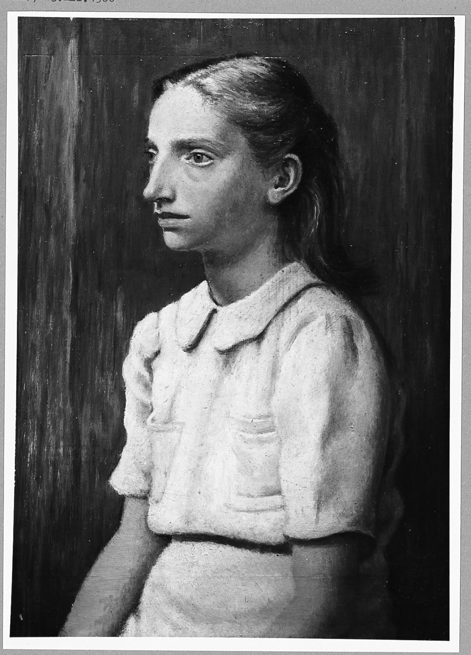 ritratto di fanciulla (dipinto) di Zuccoli Oreste (sec. XX)