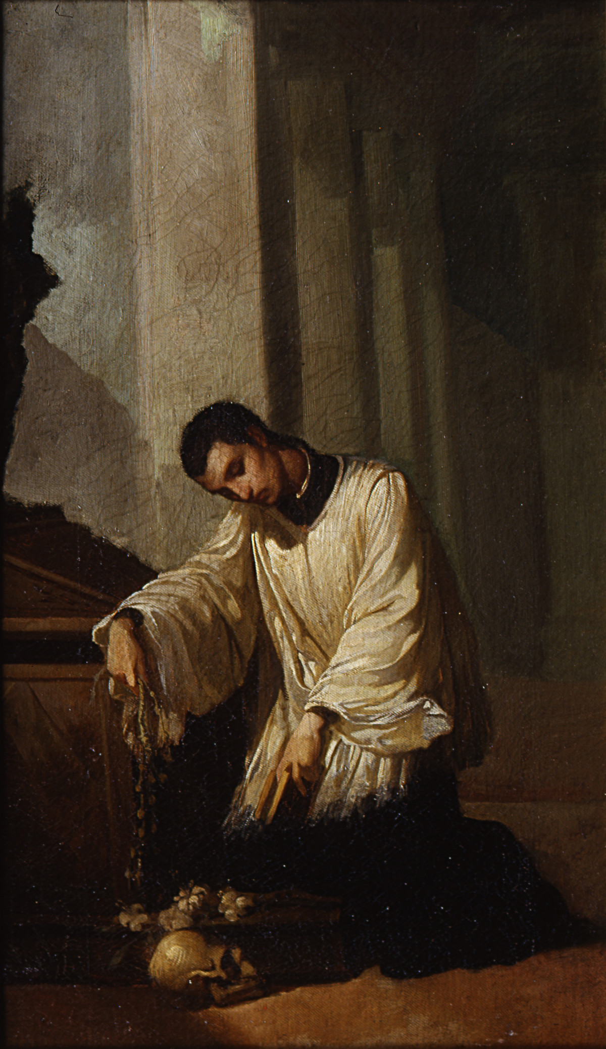 San Luigi Gonzaga penitente (dipinto) di Visconti Angelo (sec. XIX)