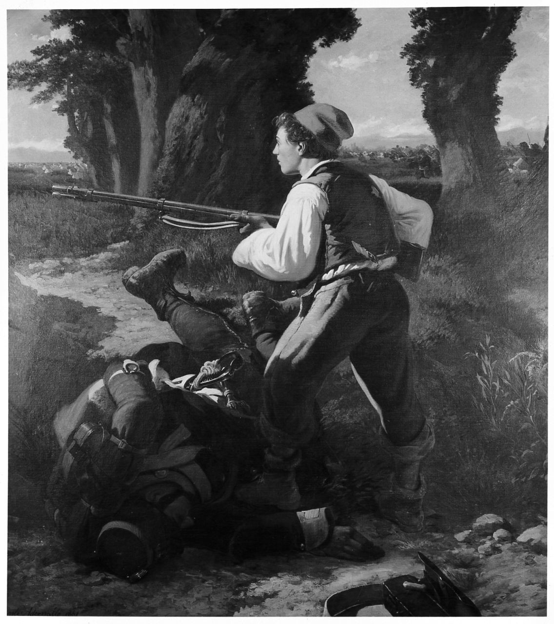 Pasquale Cova alla Battaglia di Varese (dipinto) di Ademollo Carlo (seconda metà sec. XIX)