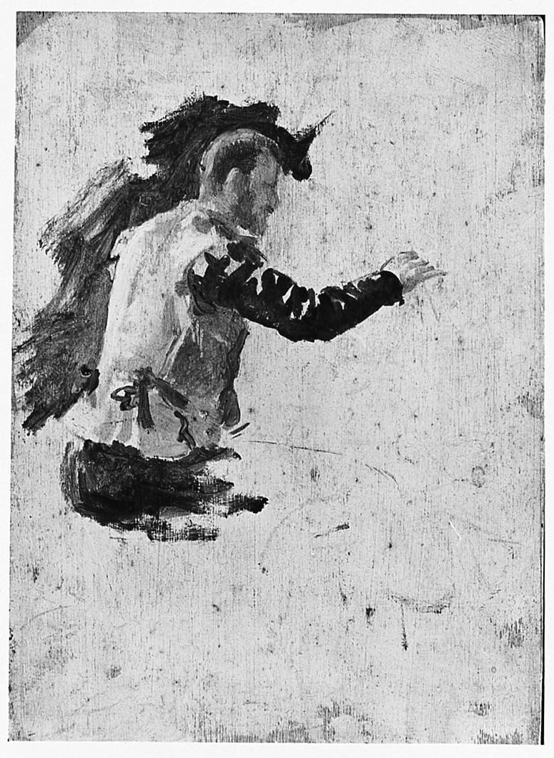 Abbozzo, figura maschile (dipinto) di Ancillotti Torello (sec. XIX)