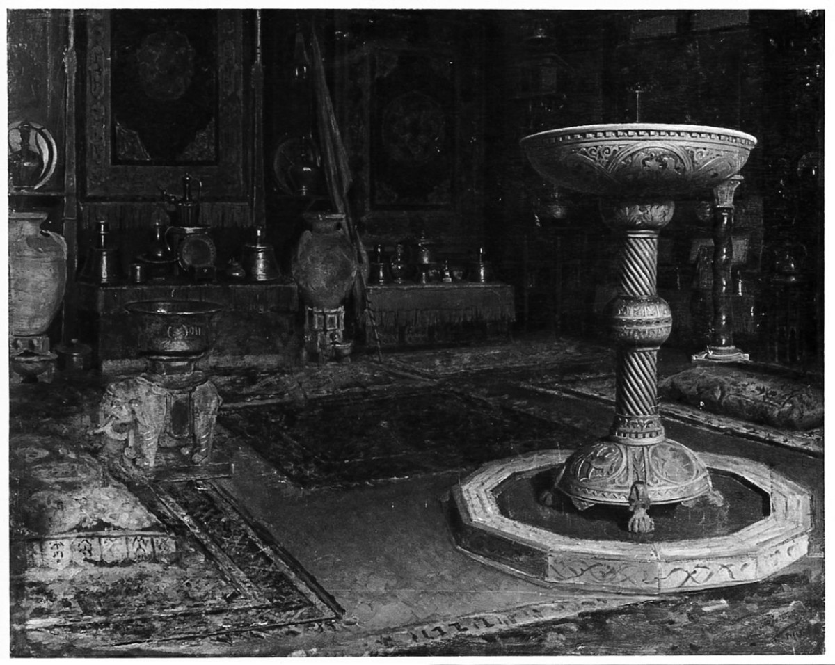 étude de salon oriental, interno (dipinto) di Ancillotti Torello (sec. XIX)